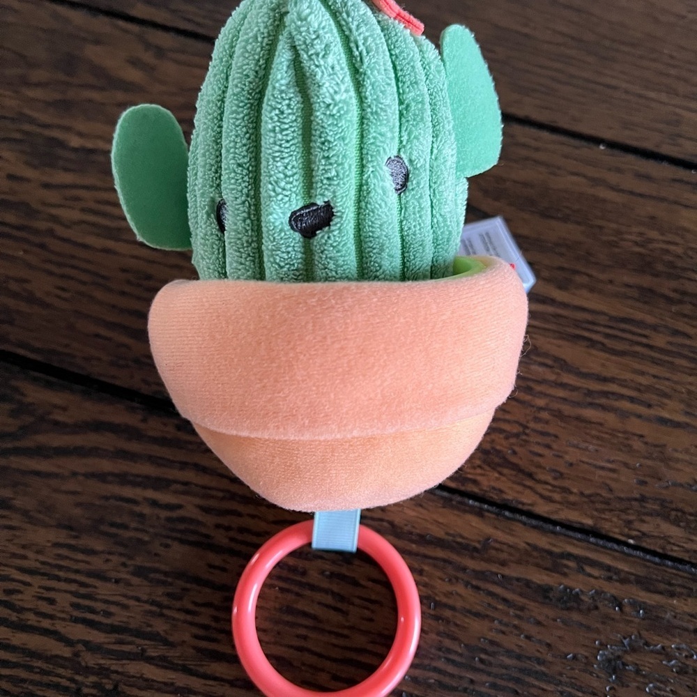 Skip Hop Plush Cactus Hanging Stroller Crib Toy Rattle Green Soft Cord Texture - Picture 3 of 9